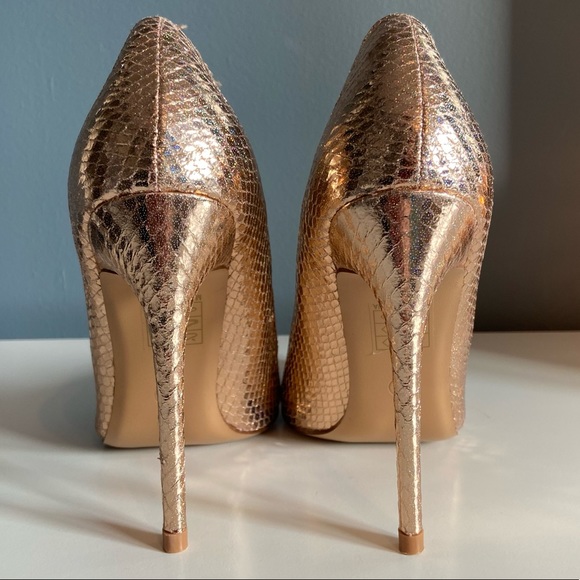 Rose Gold Mermaid Fashion Nova Heels - Picture 2 of 12